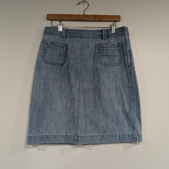 Talbots Dresses & Skirts - Talbots Y2K Light Wash Denim Skirt Size 12